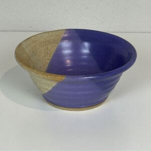 Vintage Studio Pottery Purple 6 inch Bowl 2004 Signed